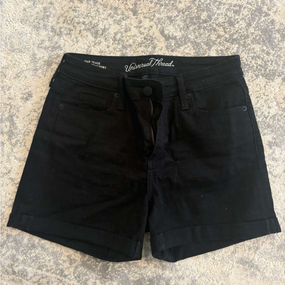 Black Jean shorts